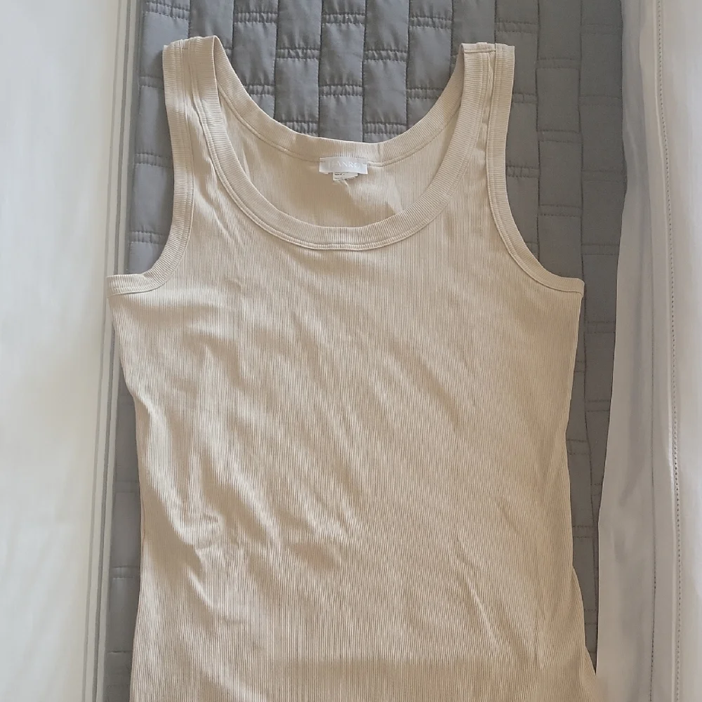 Hanro Light Beige Ribbed Tank Top - Picture 1 of 8